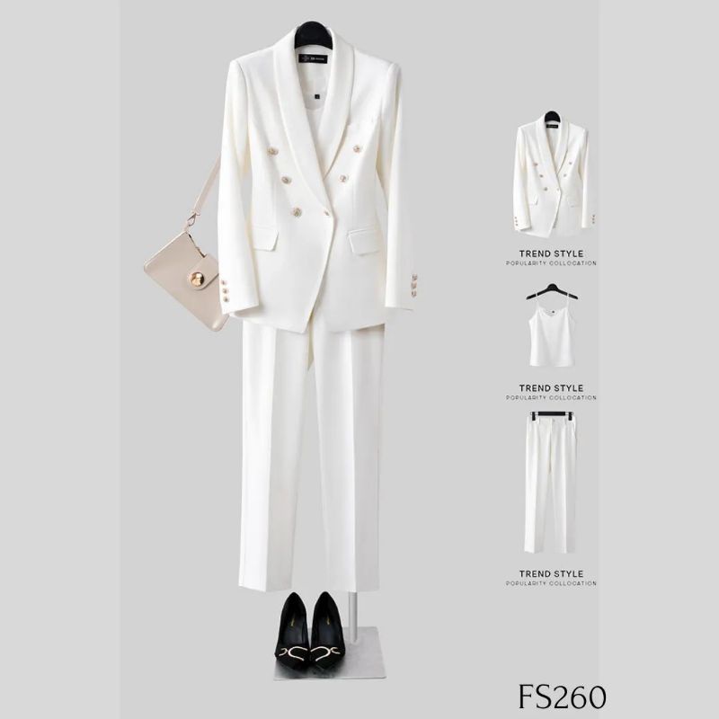 Sét vest trắng kèm áo hai dây