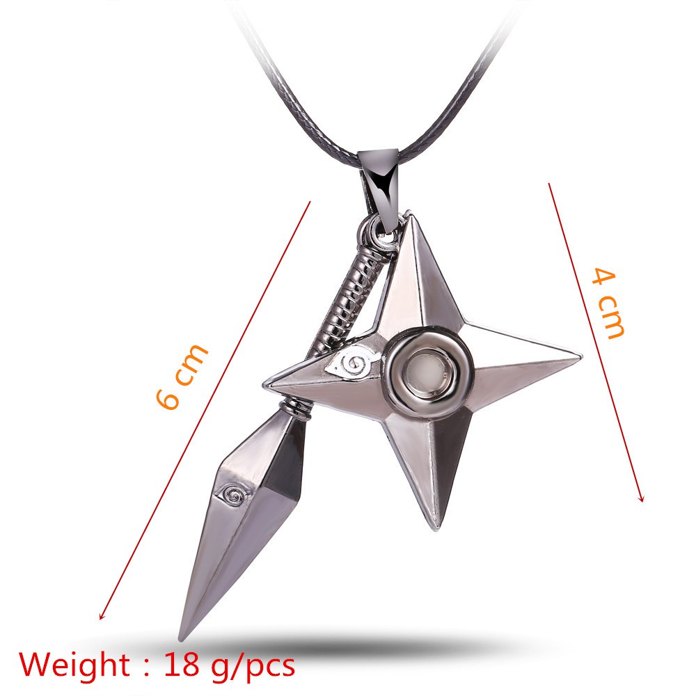 Vòng cổ Mặt anime naruto shuriken ninjia Chất Lượng Cao Không Phai Màu