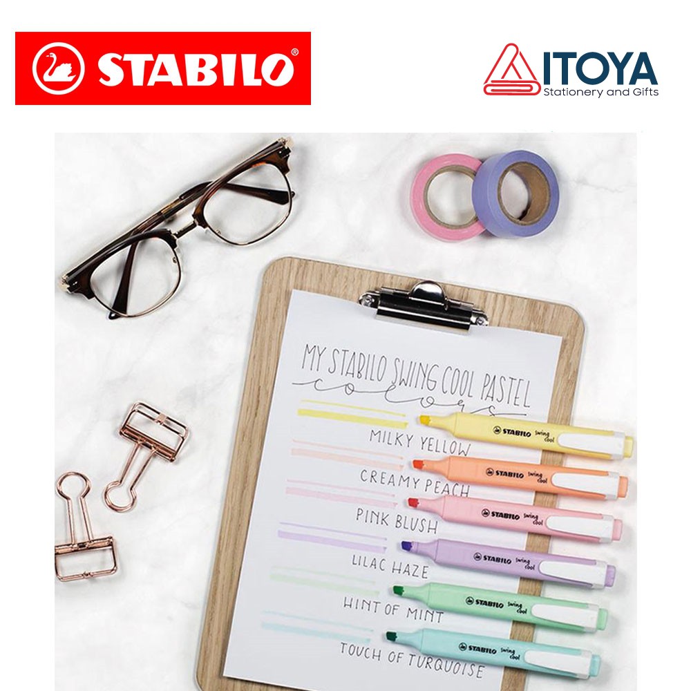 [Bán lẻ] Bút đánh dấu highlight Stabilo Swing cool pastel (made in Germany)