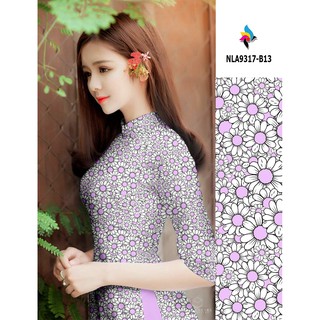 vải áo dài hoa nhí