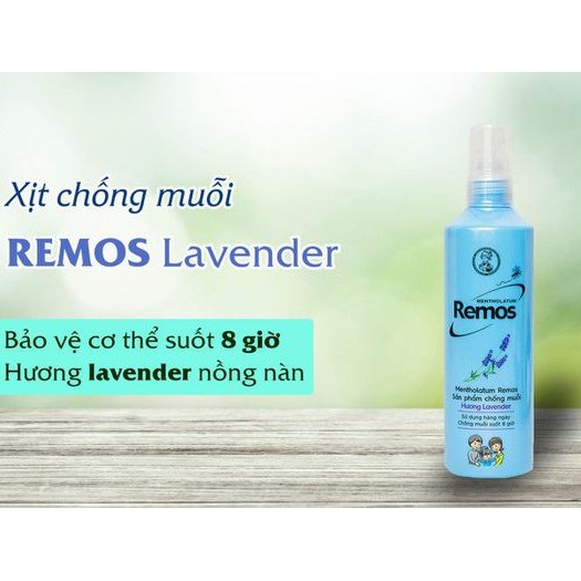 Xịt Dung Dịch Phun Sương Chống Muỗi Hương Lavender Tạo Độ Ẩm Remos Mentholatum - Lọ 60ml