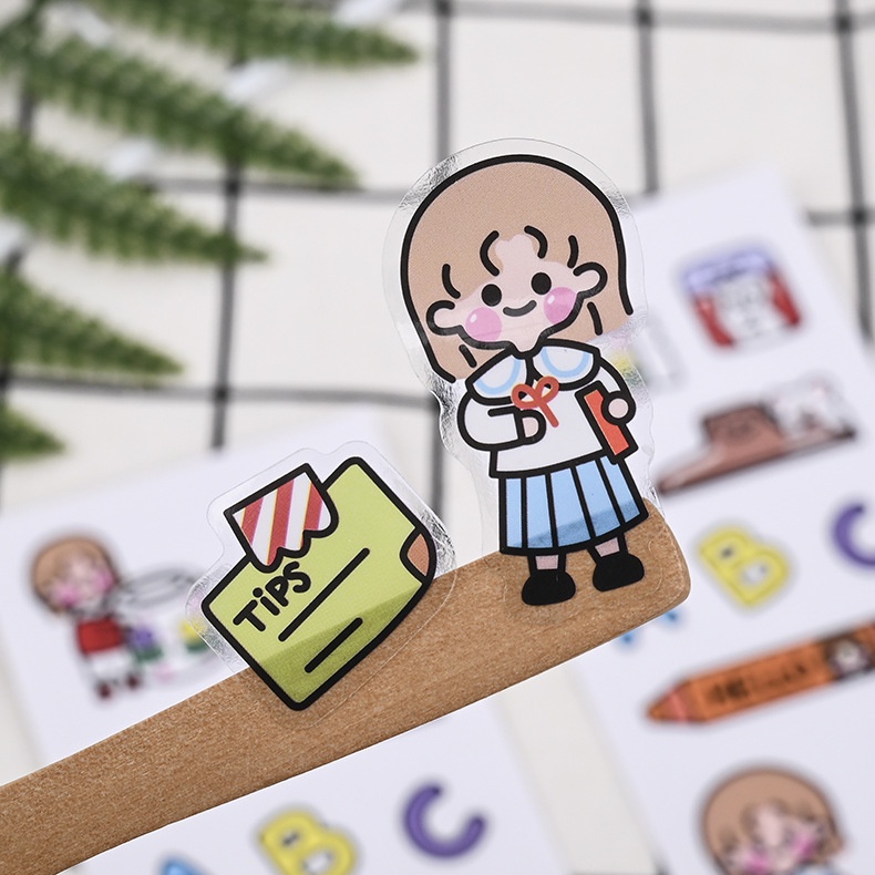 Sticker cute trang trí dán laptop tập vở bình nước Nhãn dán dễ thương CICIBOX