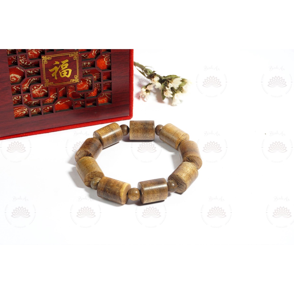 Vòng Tay Trầm Hương Đốt Trúc - Size Nữ 8mm, 10mm - Hàng Tự Nhiên - Trầm Hương Việt - Bảo Hành Trọn Đời