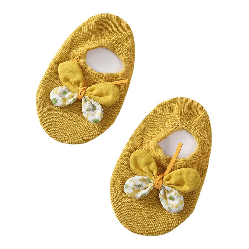 Vớ Cotton Tinh Khiết Chống Trượt In Hình Bướm Dễ Thương Cho Bé Gái Sơ Sinh