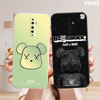 [Viền vuông][Bảo vệ camera] Ốp lưng Oppo Reno 2 / Reno 2F in hình Kaws và Bearbrick