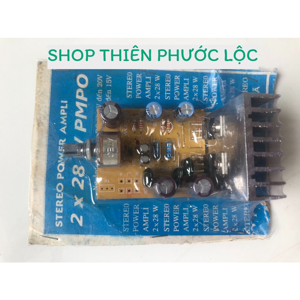 BO MẠCH KHUẾCH ĐẠI LOA ÂM THANH 2x28W PMPO SA-1256 -SONG MÃ