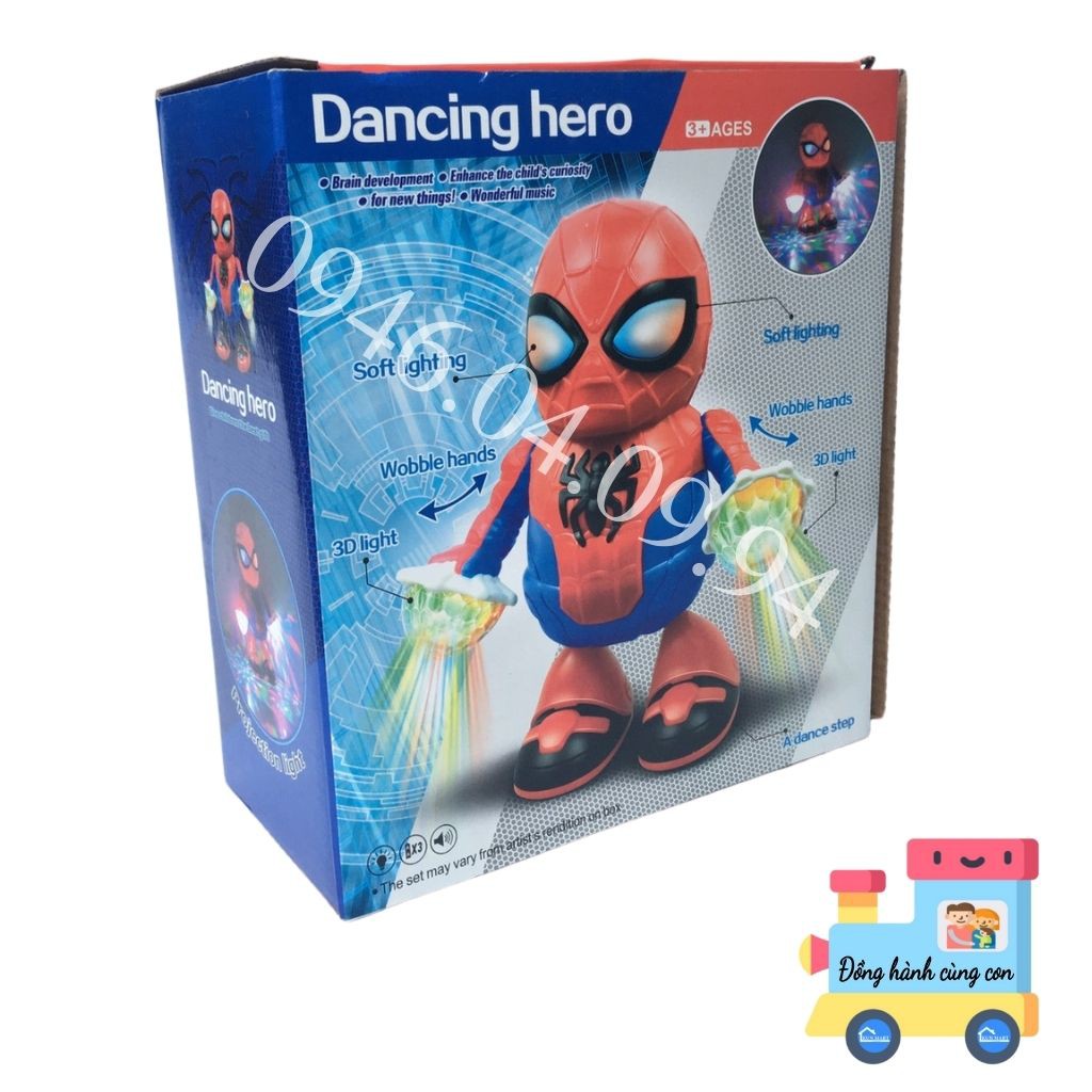 Đồ chơi phát nhạc 🍬FREESHIP🍬Siêu Nhân Người Nhện SPIDER MAN nhảy sôi động đáng yêu cho bé