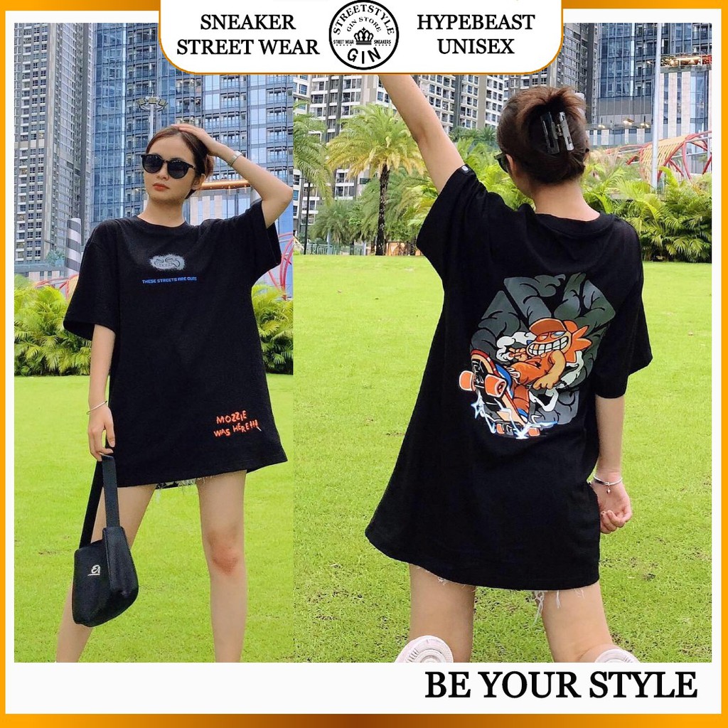 ÁO THUN TAY LỞ SWE LOGOS UNISEX - GIN STORE