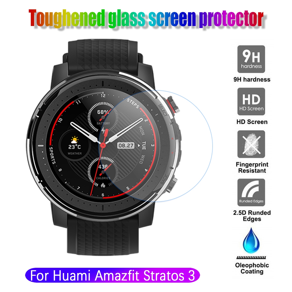 Kính cường lực chống trầy HD cho bảo vệ màn hình Huami AMAZFIT Stratos 3