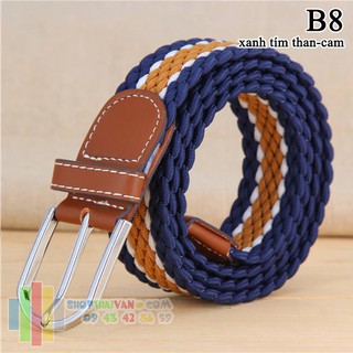 Thắt lưng vải dù co giãn mã B - 12 màu lựa chọn