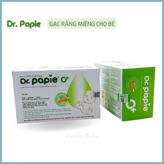 Gạc rơ lưỡi cho bé dr papie, dụng cụ vệ sinh răng miệng hộp 30 gói - jamiebaby chăm sóc trẻ sơ sinh