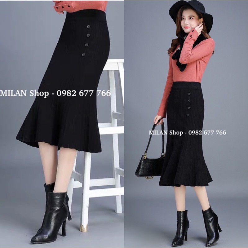 Chân váy len đuôi cá dài các kiểu style | BigBuy360 - bigbuy360.vn