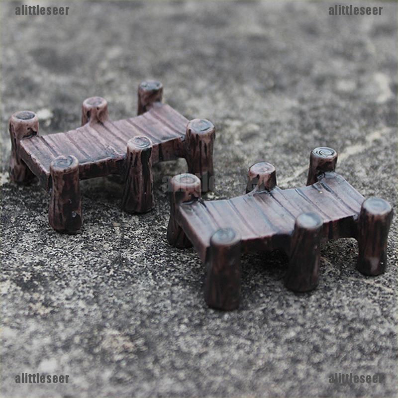 Mô Hình Cây Cầu Gỗ Mini Trang Trí Sân Vườn