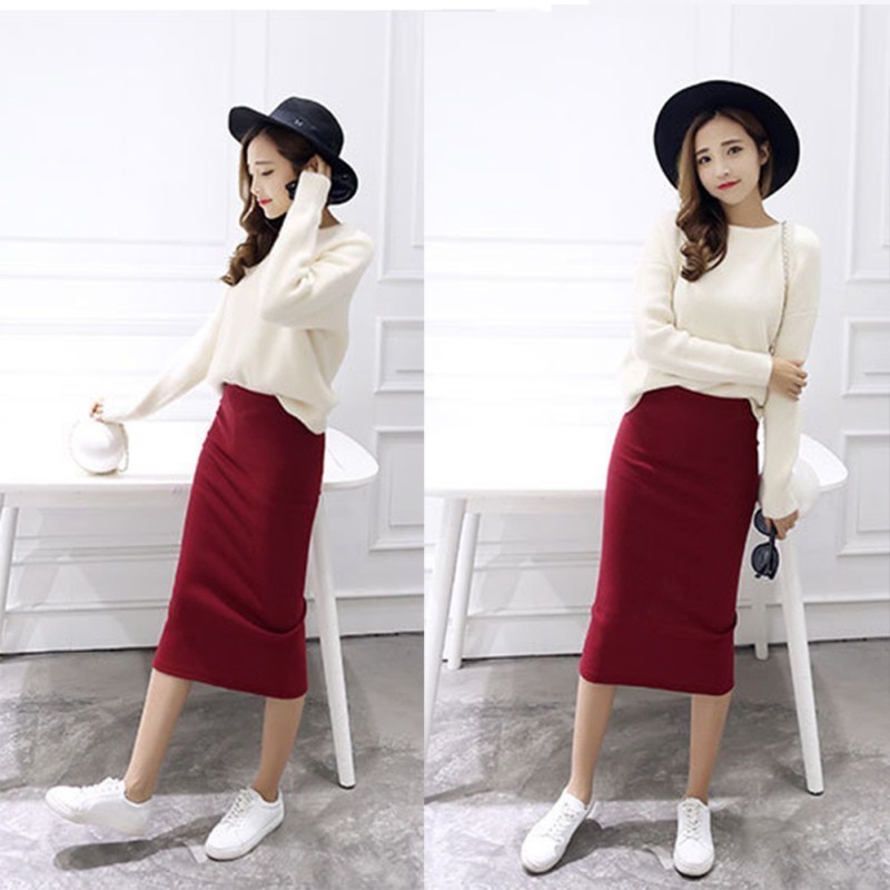 Chân váy ôm xẻ tà phong cách thanh lịch | BigBuy360 - bigbuy360.vn