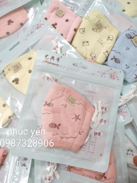 KHẨU TRANG XÔ XUẤT NHẬT BẰNG VẢI CÓ NÚT CHỈNH CHO BÉ (4 LỚP TÚI ZIP) (SP000466)