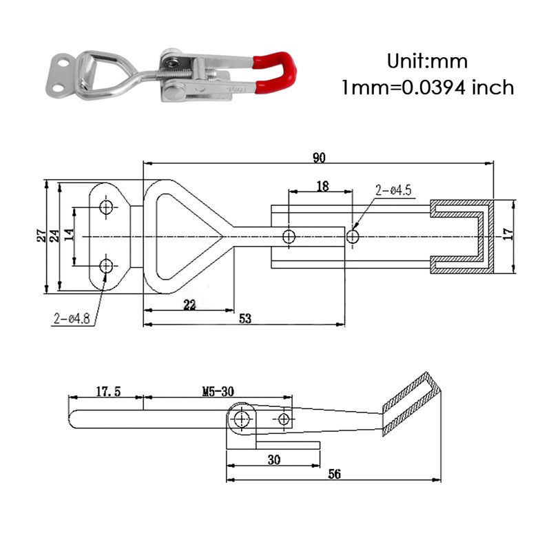 [CÓ SẴN] Khóa kẹp chốt kim loai đa năng GH-4001 - Kẹp chuyển đổi nhanh 100kg / 220lbs