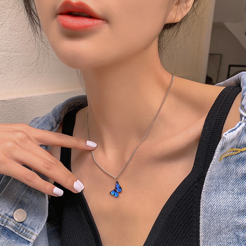 【COD】Vòng cổ Mặt Hình Bướm Thời Trang Cá Tính Cho Nữ