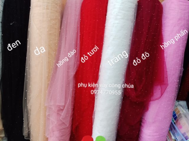 Voan lưới đính hạt
