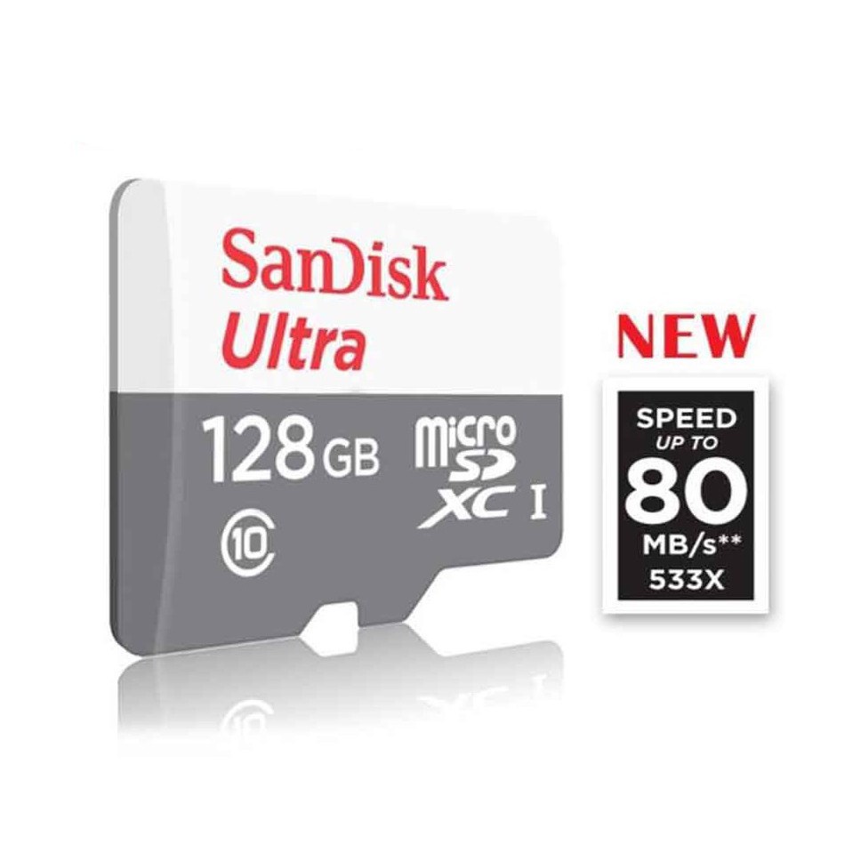 Thẻ nhớ 128gb Sandisk Ultra upto 170MB/s hỗ trợ chuyên dụng cho camera, điện thoại, máy ảnh