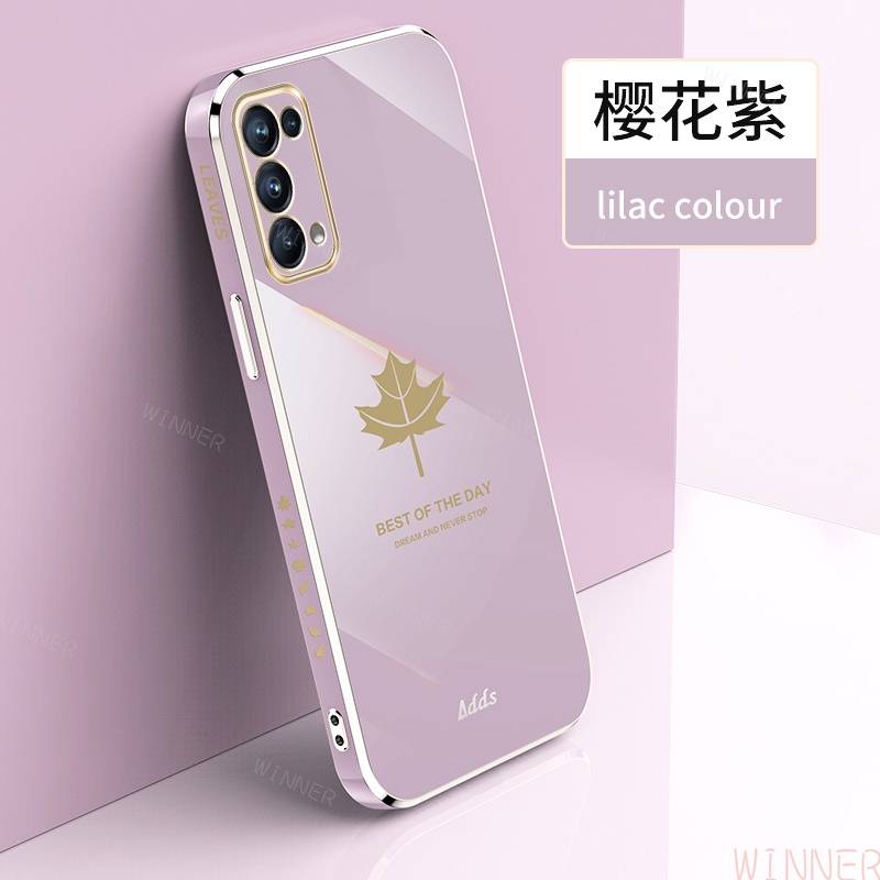 Ốp Lưng OPPO Reno5 Reno6 Reno6Z Reno4 Reno3 Reno4F Reno5F Reno2F Reno2 Ốp Điện Thoại Mềm In Hình Lá Phong Cho xfy