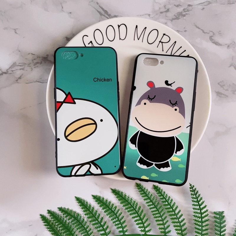 Ốp Lưng Oppo A3S/Realme C1 Viền Nhựa Dẻo Hình Dễ Thương