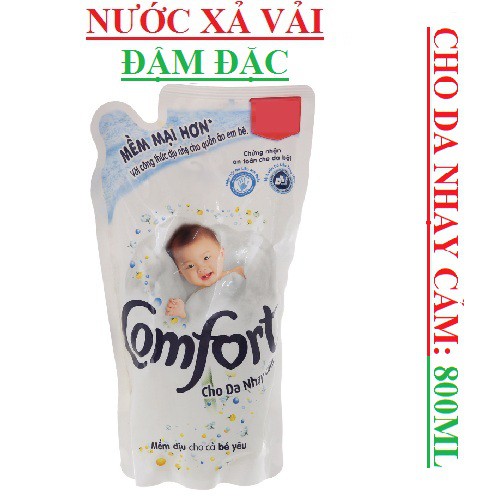 comfort nước xả vải Nước xả vải đậm đặc comfort cho da nhạy cảm 800ml/túi