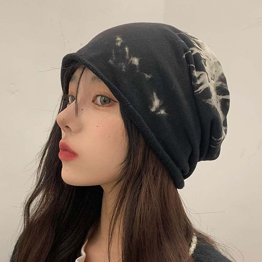 QQMALL Mũ Beanie Phong Cách Retro Mùa Thu Đông Cho Nam Nữ