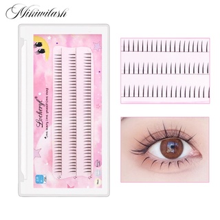 Mikiwilash Phần mở rộng lông mi dưới Lông mi giả một cụm 6mm