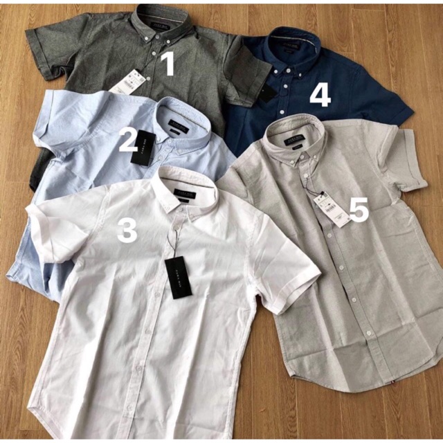Áo sơ mi nam cộc tay vải đũi zara dư xịn