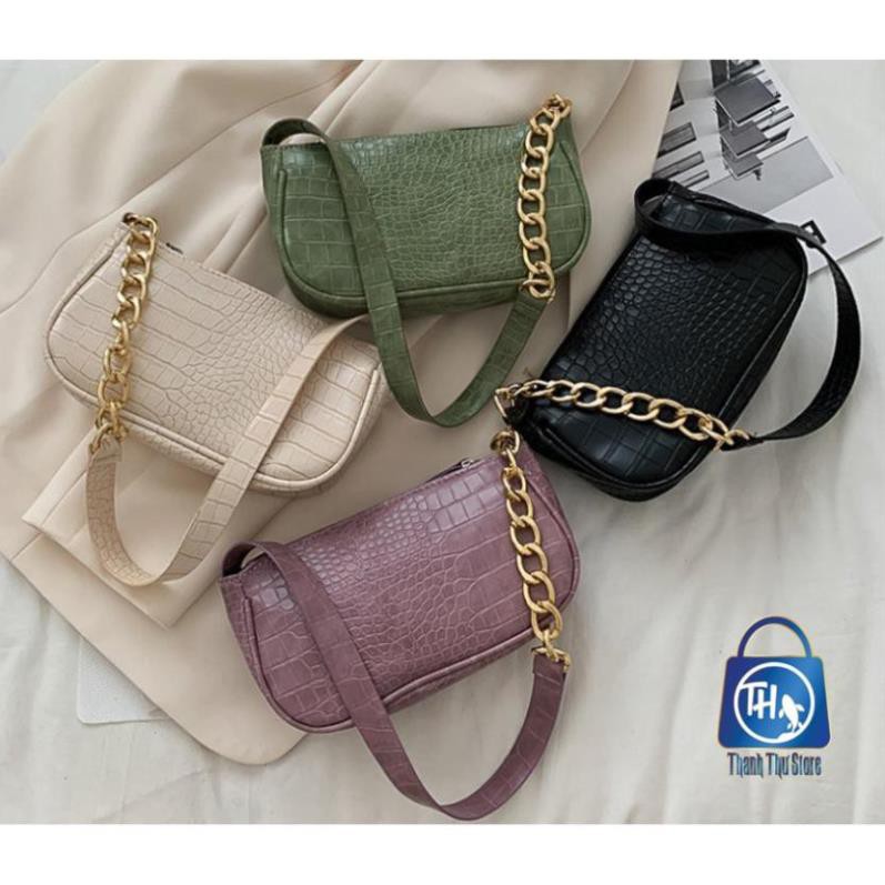 👛ẢNH SHOP CHỤP👛 Túi kẹp nách vân cá sấu phối xích vàng BH 434 | BigBuy360 - bigbuy360.vn