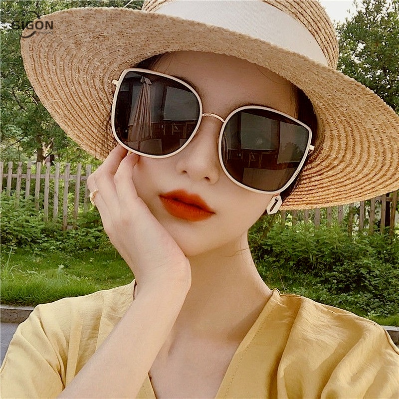 GM same style Korean sunglasses female photo funny picnic personality net celebrity sunglasses wild concave shape street shooting glasses
