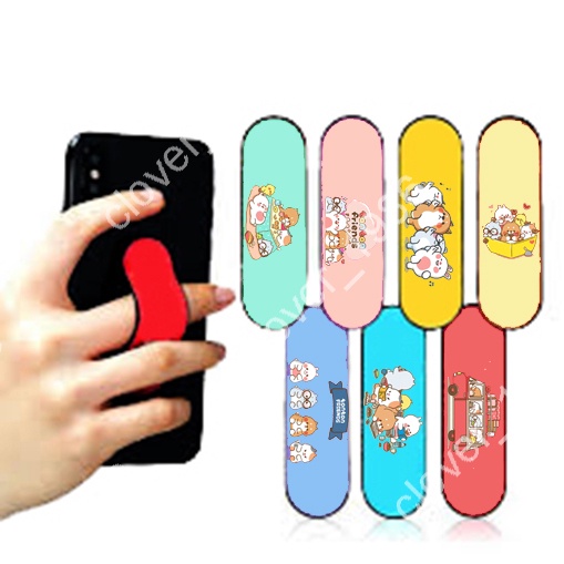 giá đỡ điện thoại gấu lotso 3 anh em gấu đứng IRDI3 phone stick molang pusheen gấu brown tonton khủng long hoàng đế mèo