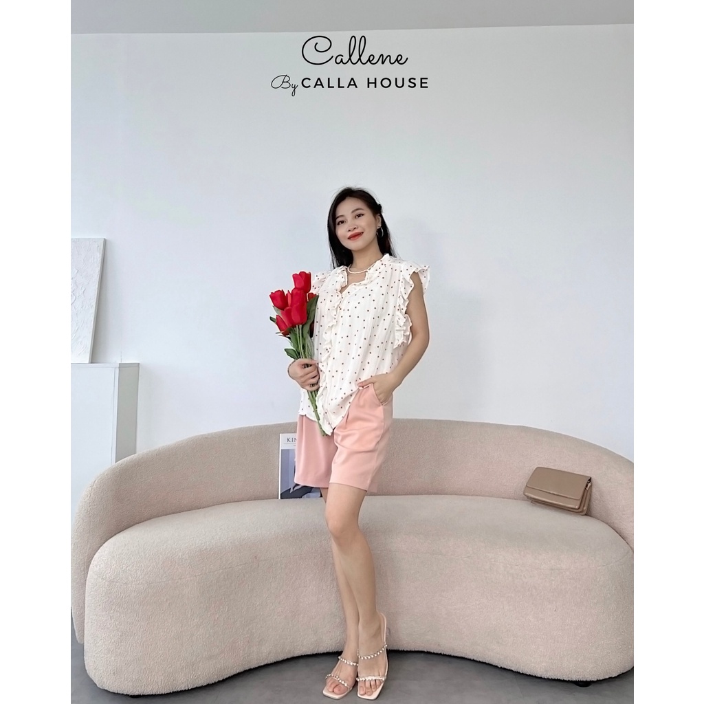 Áo linen viền bèo ngôi sao Callene (XK570)