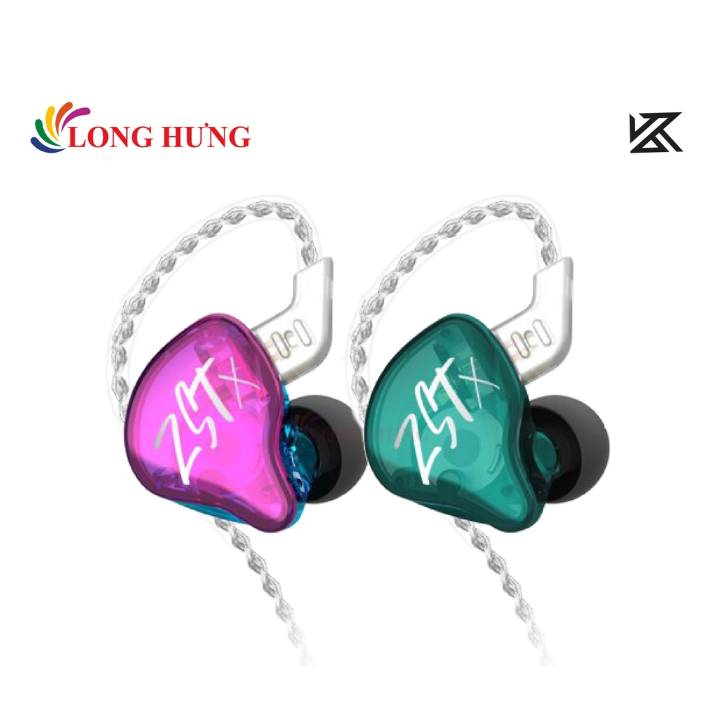 Tai nghe có dây có mic KZ ZST X - Hàng chính hãng - Tai nghe có thể tháo rời, kiểu dáng độc đáo, bảo hành chính hãng