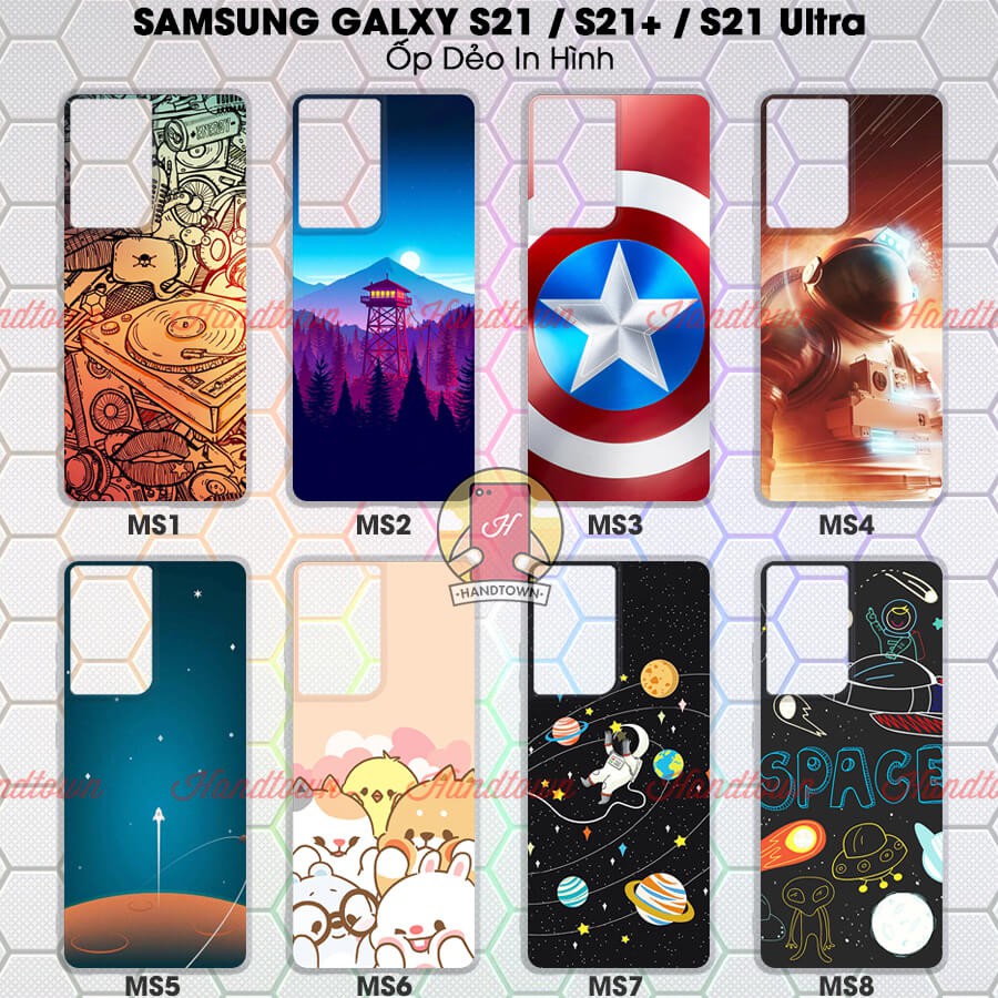 Ốp lưng TPU Silicon Samsung Galaxy S21 5G S21+ 5G S21 Ultra 5G S21 S21 Plus Nhựa Dẻo trong Toàn Bộ In Hình Cao Cấp Phần