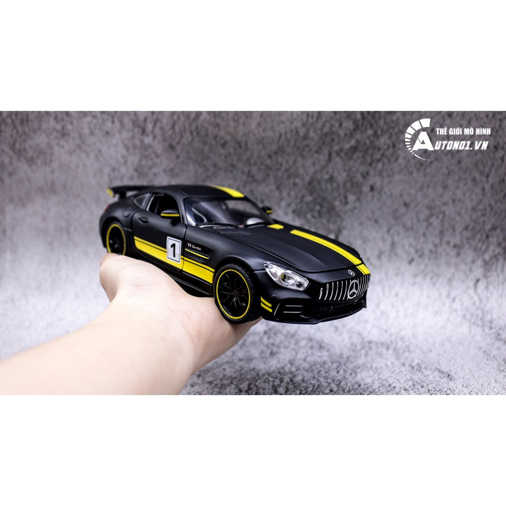 MÔ HÌNH XE MERCEDES AMG GT R MATT BLACK 1:24 CHE ZHI 6831