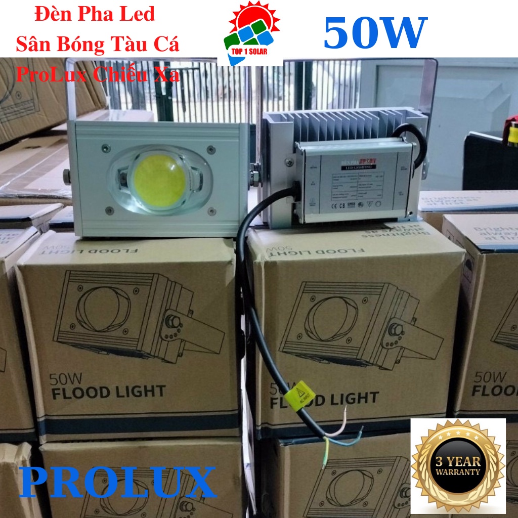 Đèn Pha Led 50W PROLUX Sân Bóng, Sân Tennis Sportlight 1 Mắt, Đèn Tàu Cá Đi Biển Chiếu Xa