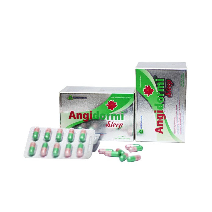Viên uống ngủ ngon giấc Angidormi Sleep - Hộp 100 viên - Lạc tiên - Vông nem - Tâm sen