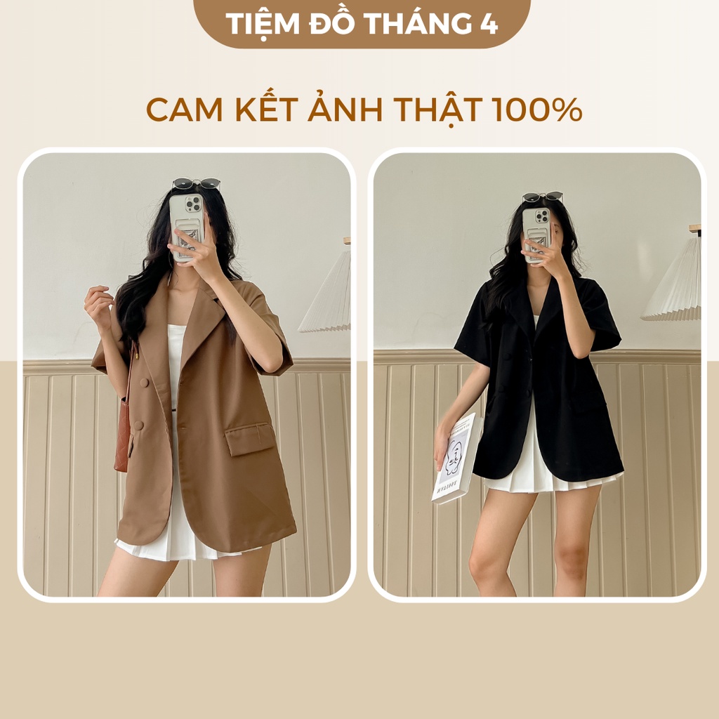 Áo Blazer Nữ Hàn Quốc Ngắn Tay Mẫu 2022, Vest Nữ Khoác Ngoài 4 Cúc Mặc Đi Chơi  ULZZANG BLAZER | BigBuy360 - bigbuy360.vn