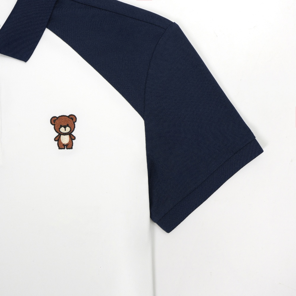 Áo Polo Nam YODY vải cotton cafe in hình gấu có thể phối combo và đôi  APM5281