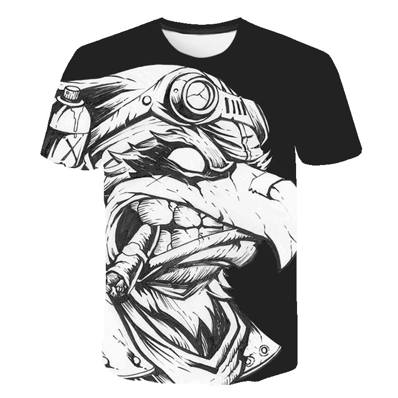 Áo thun tay ngắn in hình 3D thời trang cho nam nữ