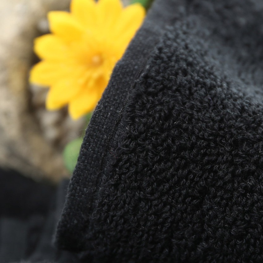 Khăn tắm màu đen vải cotton dày dành cho người lớn