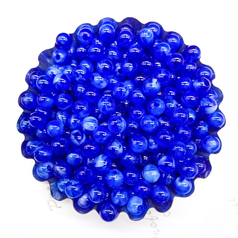 Hạt Xâu Làm Trang Sức Hai Màu Sắc Bằng Acrylic 6mm/8mm/10mm DIY