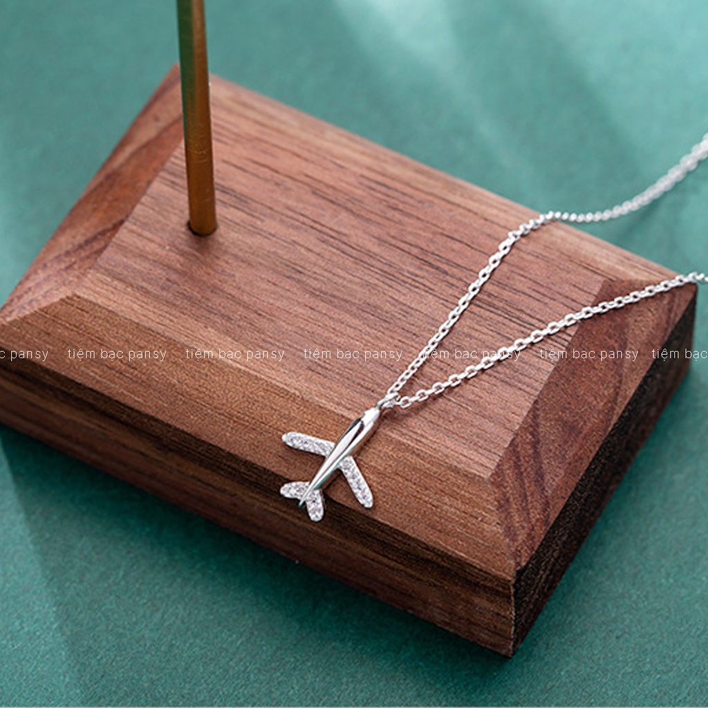 Dây chuyền bạc nữ PANSY hình máy bay, vòng cổ nữ bằng bạc ta thật 925 The Planes
