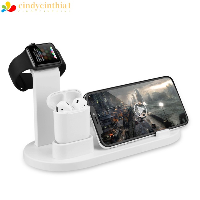 Giá Đỡ Kiêm Sạc Điện Thoại 3 Trong 1 Đa Năng Cho Iphone + Airpods + Iwatch