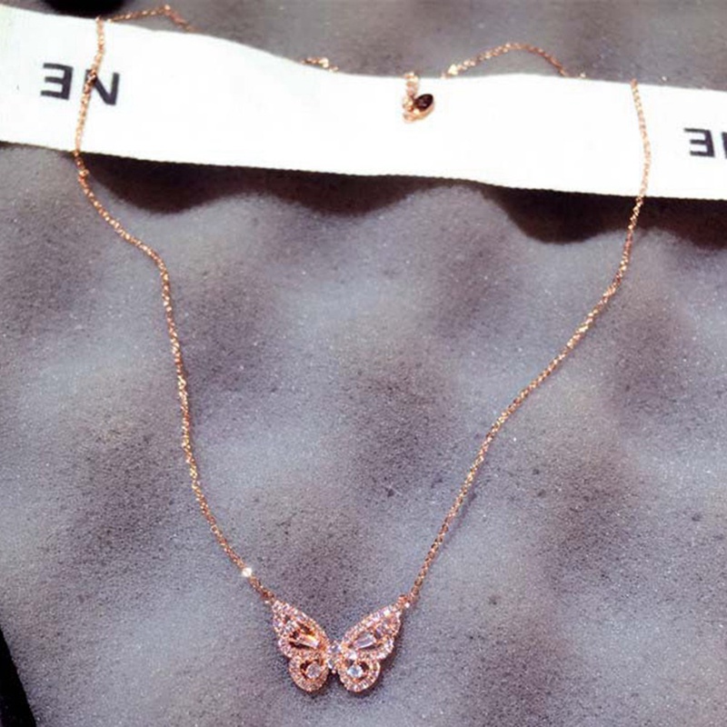 Dây Chuyền Mặt Bướm Đính Đá Zircon