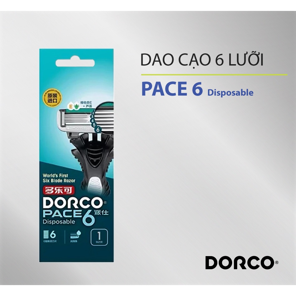 Dao cạo râu 6 lưỡi Dorco Pace 6 Disposable