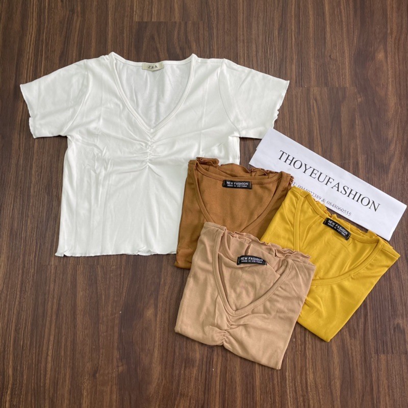 ÁO CROPTOP BODY CỔ TIM TAY LỠ CHẤT LIỆU BOZIP KIỂU DÁNG ÁO CROPTOP DÚM NGỰC TAY VIỀN LƯỢN SÓNG NHIỀU MÀU HOT