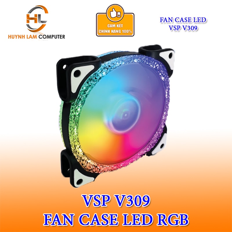 Fan Case 12cm VSP V309 LED RGB (không đồng bộ Hub) - Quạt tản nhiệt