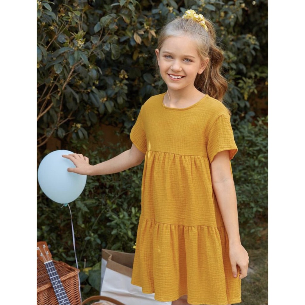 Váy Muslin cộc tay